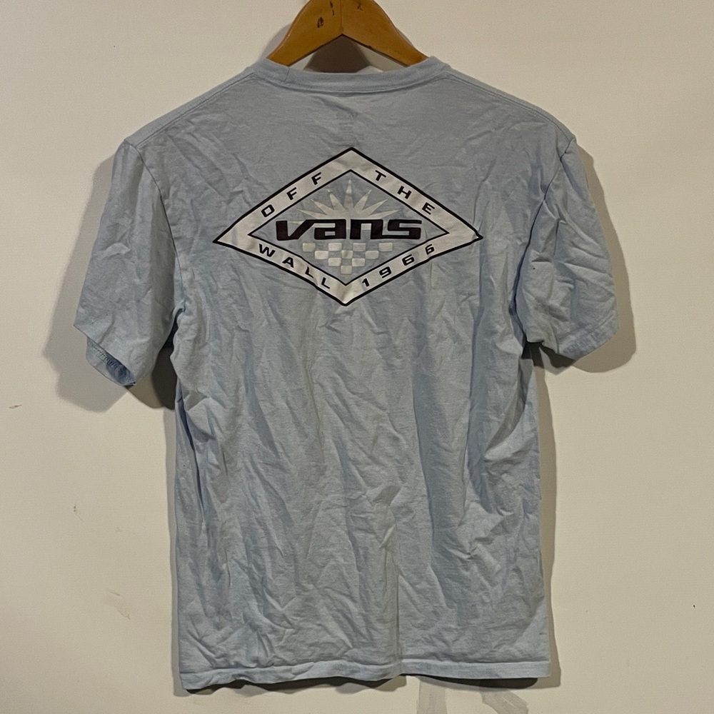 Vans off the wall Sky Blue Short Sleeve Men's Tee - Picture 3 of 3